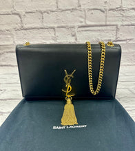 Load image into Gallery viewer, Saint Laurent Black Kate Tassel Bag W/Gold Hardware
