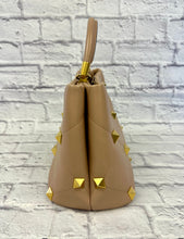 Load image into Gallery viewer, Valentino Roman Rock Stud Poudre Top Handle Bag W/Strap
