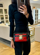 Load image into Gallery viewer, Louis Vuitton Leather Petite Malle Soft MM Red &amp; Black Crossbody
