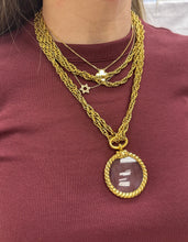 Load image into Gallery viewer, Chanel Long Gold Magnifying Glass Medallion Necklace
