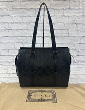 Load image into Gallery viewer, Gucci Black Embossed Buckle Shoulder Bag
