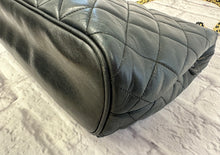 Load image into Gallery viewer, Chanel Vintage Quilted Black Lambskin Shoulder Bag
