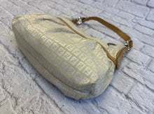 Load image into Gallery viewer, Fendi Ivory Fabric Zucca Logo Shoulder Bag
