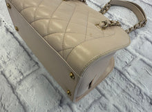 Load image into Gallery viewer, Chanel Beige Lambskin Zip Around Bowler Shoulder Bag

