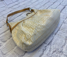 Load image into Gallery viewer, Fendi Ivory Fabric Zucca Logo Shoulder Bag
