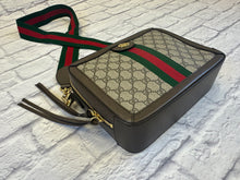 Load image into Gallery viewer, Gucci GG Supreme Monogram Web Small Ophidia Top Handle Shoulder/Crossbody
