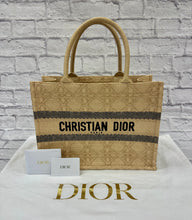 Load image into Gallery viewer, Christian Dior Natural Cannage Raffia Medium Book Tote
