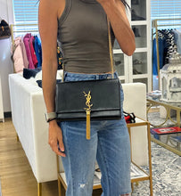 Load image into Gallery viewer, Saint Laurent Black Kate Tassel Bag W/Gold Hardware
