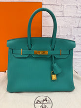 Load image into Gallery viewer, Hermes Birkin 30 in Vert Verone Togo w/ Gold Hardware
