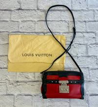 Load image into Gallery viewer, Louis Vuitton Leather Petite Malle Soft MM Red &amp; Black Crossbody
