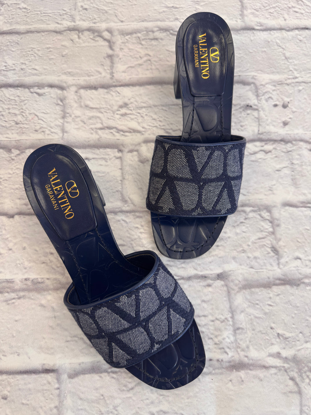 Valentino Denim Slides