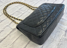 Load image into Gallery viewer, Chanel Black Caviar Jumbo Single Flap Gold Toned Hardware
