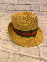 Load image into Gallery viewer, Gucci Classic stripe Straw Fedora
