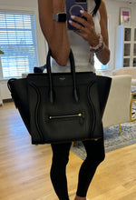 Load image into Gallery viewer, Celine Black Micro Luggage Tote
