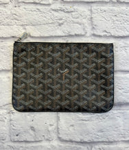 Load image into Gallery viewer, Goyard Senat Zip Pouch Black Coated Canvas
