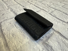 Load image into Gallery viewer, Fendi Black Zucca Flap Fold Wallet
