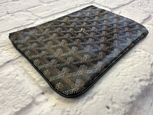 Load image into Gallery viewer, Goyard Senat Zip Pouch Black Coated Canvas
