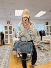 Load image into Gallery viewer, Balenciaga Denim Medium City Bag
