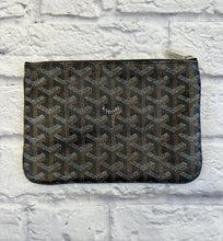 Load image into Gallery viewer, Goyard Senat Zip Pouch Black Coated Canvas
