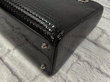 Load image into Gallery viewer, Dior Black Patent Medium Lady Dior
