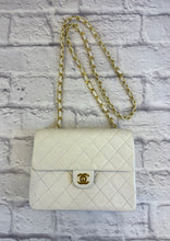 Load image into Gallery viewer, Chanel White Square Vintage Mini Flap Bag
