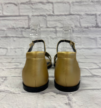 Load image into Gallery viewer, Hermes Gold Santorini Sandals SZ 36.5
