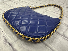 Load image into Gallery viewer, Chanel 2023 Blue Calfskin Chain Around Hobo
