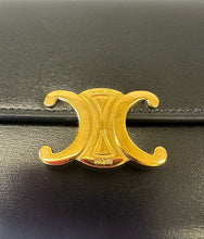Load image into Gallery viewer, Celine Black Large Triomphe Wallet Shiny Calfskin
