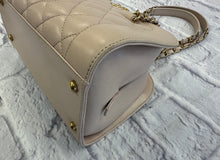 Load image into Gallery viewer, Chanel Beige Lambskin Zip Around Bowler Shoulder Bag
