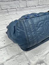 Load image into Gallery viewer, Chanel Blue Nylon Tweed Stitch Bubble Accordion Flap
