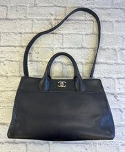 Load image into Gallery viewer, Chanel Navy Executive Tote with Shoulder Strap
