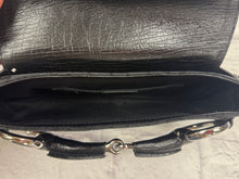 Load image into Gallery viewer, Gucci Horsebit Black Canvas Shoulder Bag

