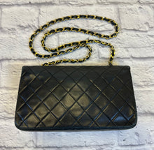 Load image into Gallery viewer, Chanel Black Lambskin Vintage Single Flap Bag
