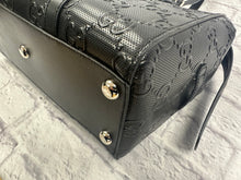 Load image into Gallery viewer, Gucci Black Embossed Buckle Shoulder Bag
