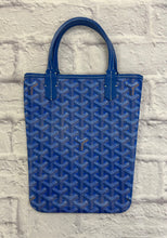Load image into Gallery viewer, Goyard Blue Goyardine Poitiers Tote
