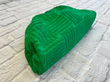 Load image into Gallery viewer, Bottega Veneta Green Terry Cloth Pouch Bag
