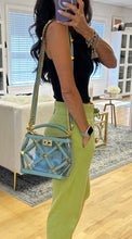 Load image into Gallery viewer, Valentino Roman Stud Vinyl &amp; Leather Bucket Bag
