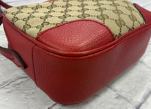 Load image into Gallery viewer, Gucci Red Leather Trim Camera Bag
