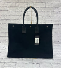 Load image into Gallery viewer, Saint Laurent Rive Gauche Black Canvas Tote
