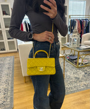 Load image into Gallery viewer, Chanel Yellow Mini Top Handle
