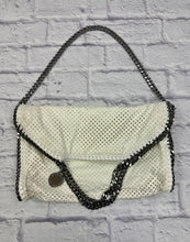 Load image into Gallery viewer, Stella McCartney White Falabella Perforated  Faux Leather Shoulder Bag
