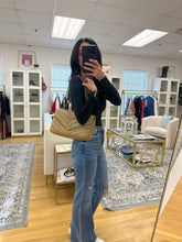 Load image into Gallery viewer, Saint Laurent Medium Natural Tan YSL Quilted Chain Shoulder Bag
