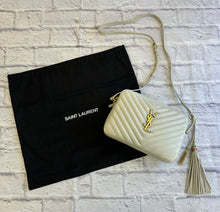 Load image into Gallery viewer, Saint Laurent Lou Camera Bag in Crema Soft with Gold Hardware
