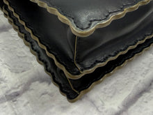 Load image into Gallery viewer, Fendi Small Kan I Scalloped Black Leather Bag
