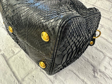 Load image into Gallery viewer, Gucci Babouska Black Python Skin Boston Bag
