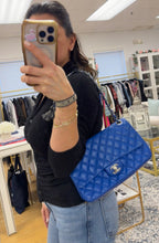 Load image into Gallery viewer, Chanel Electric Blue Seasonal Medium Single Flap
