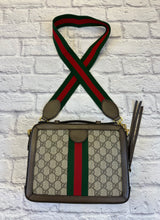 Load image into Gallery viewer, Gucci GG Supreme Monogram Web Small Ophidia Top Handle Shoulder/Crossbody
