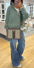 Load image into Gallery viewer, Gucci GG Supreme Monogram Web Small Ophidia Top Handle Shoulder/Crossbody
