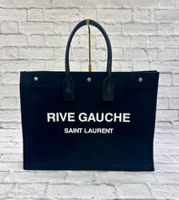 Load image into Gallery viewer, Saint Laurent Rive Gauche Black Canvas Tote
