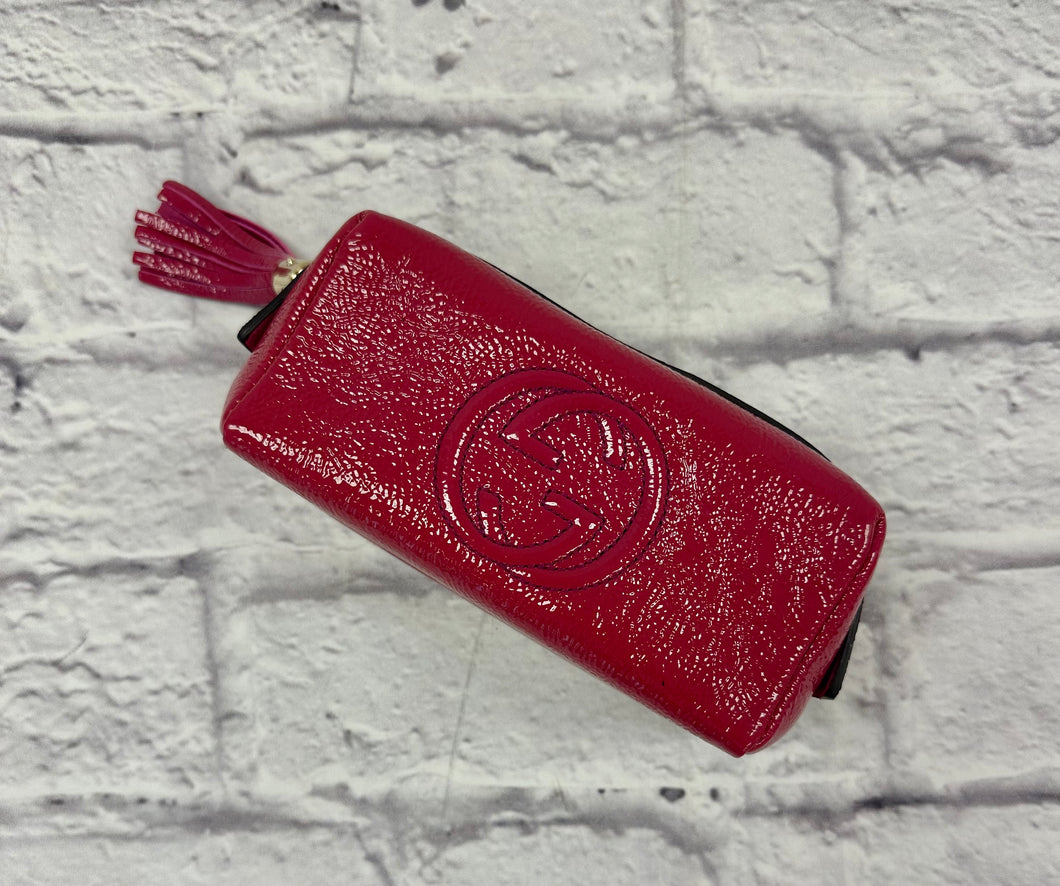 Gucci Berry Patent Makeup Case